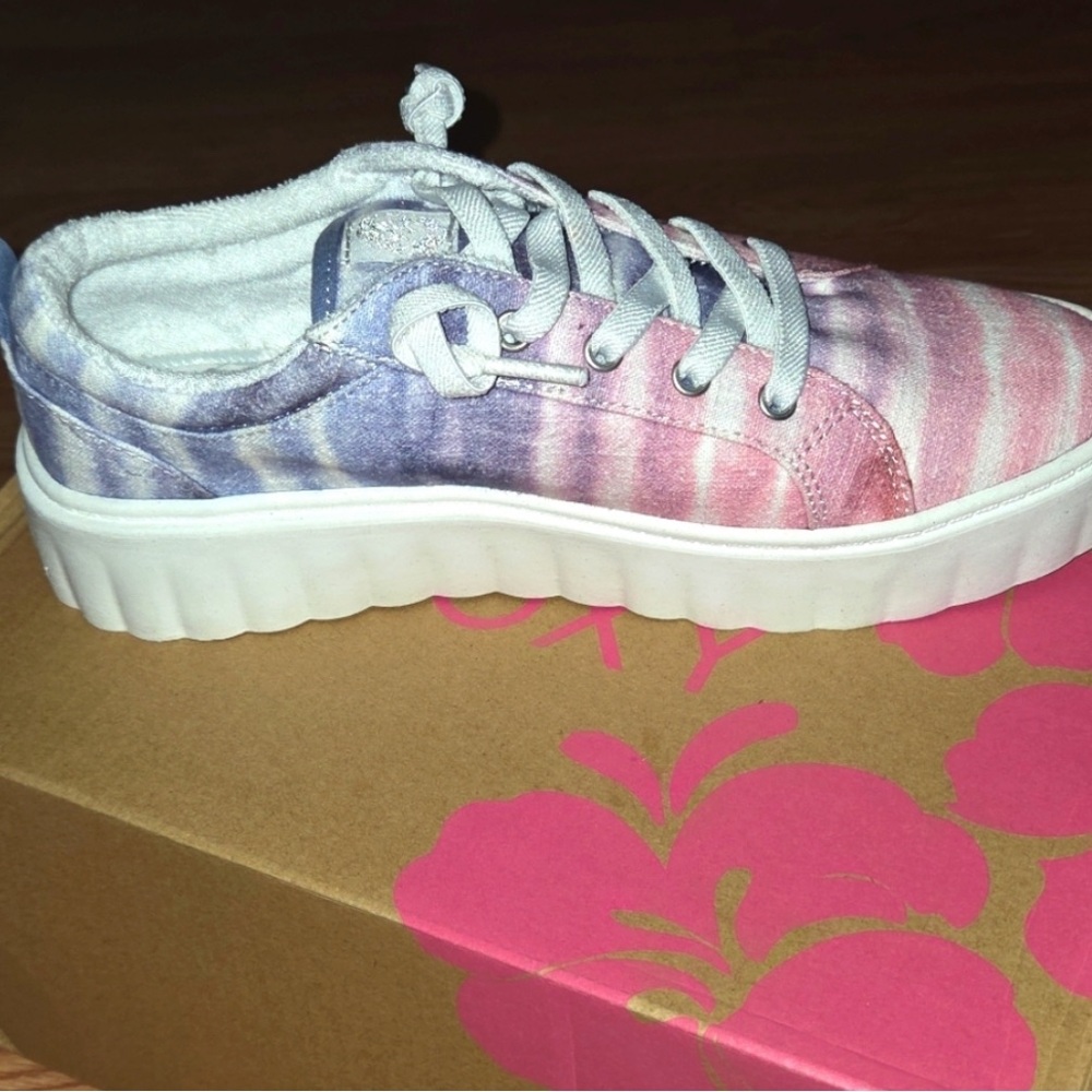 Roxy Pink and Purple Athletic Shoes - Picture 3 of 6